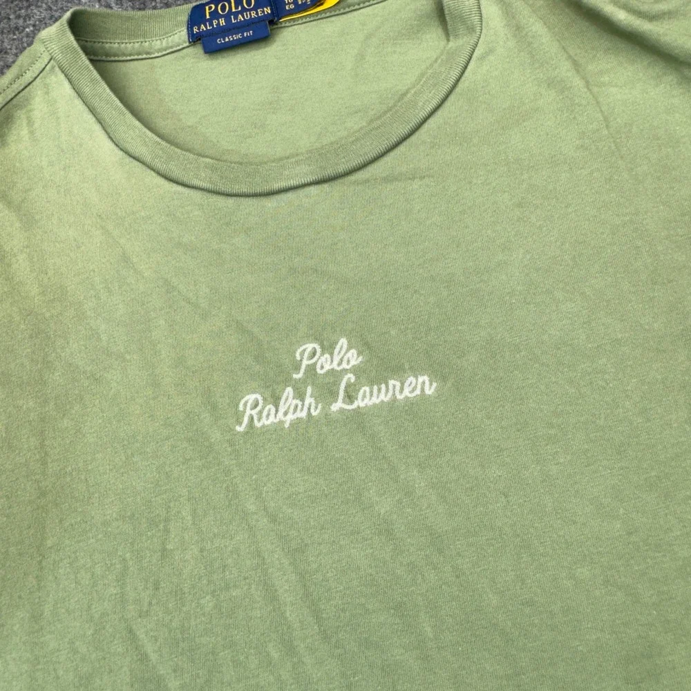 Polo Ralph Lauren Shirt Mens XL Green Script Logo Short Sleeve Pony Preppy